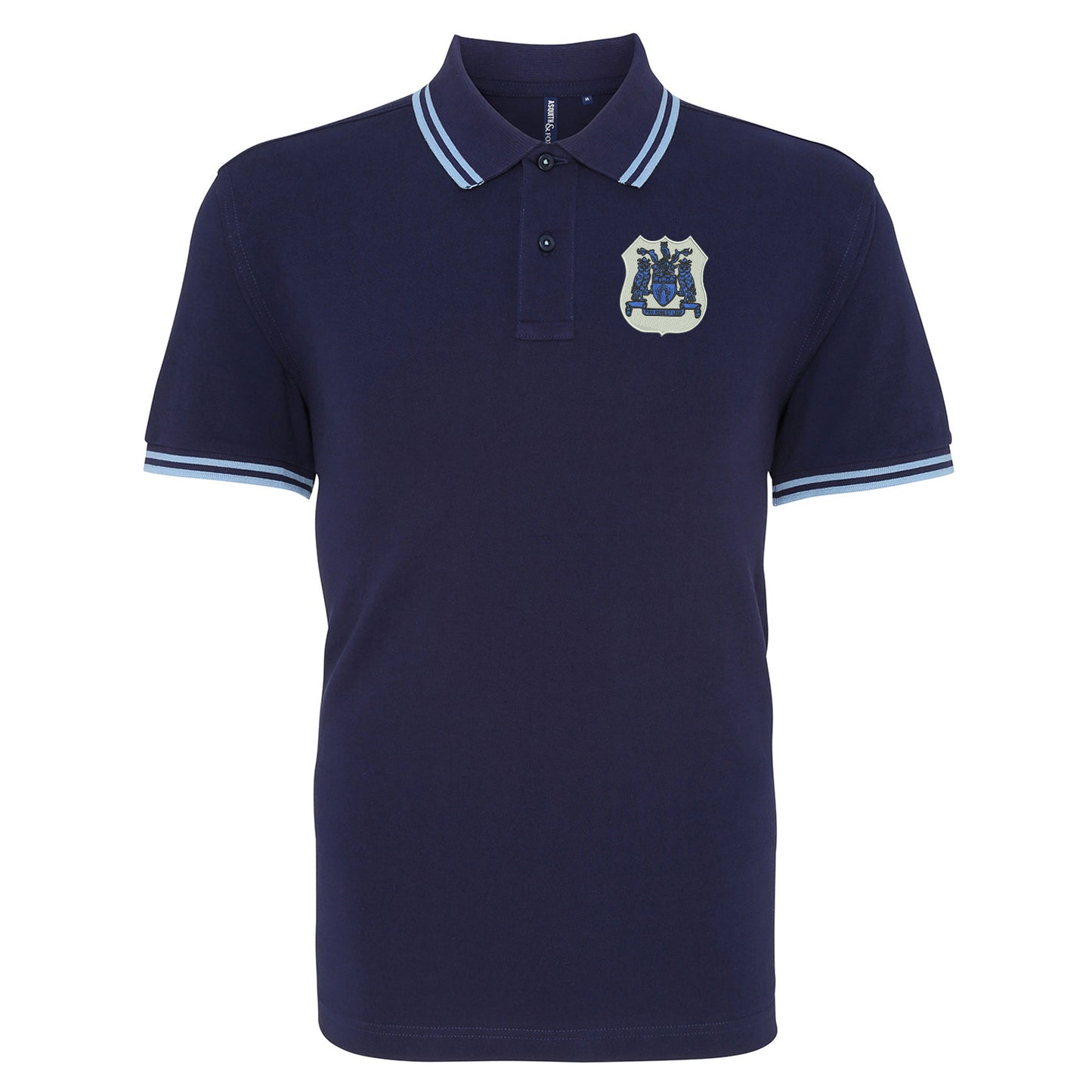Retro Leeds 1950s Embroidered Tipped Polo Shirt