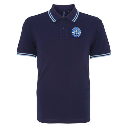 Man City League Cup 1975-1976 Tipped Polo Shirt