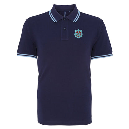 Retro West Ham 1923 Embroidered Tipped Polo Shirt