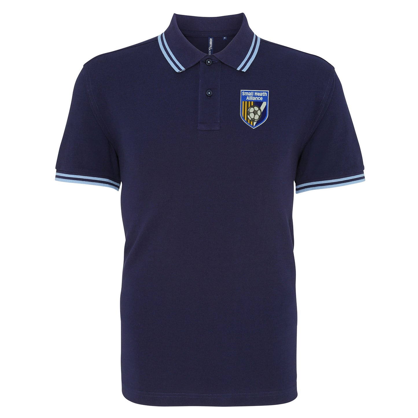 Retro Small Heath Alliance Embroidered Tipped Polo Shirt