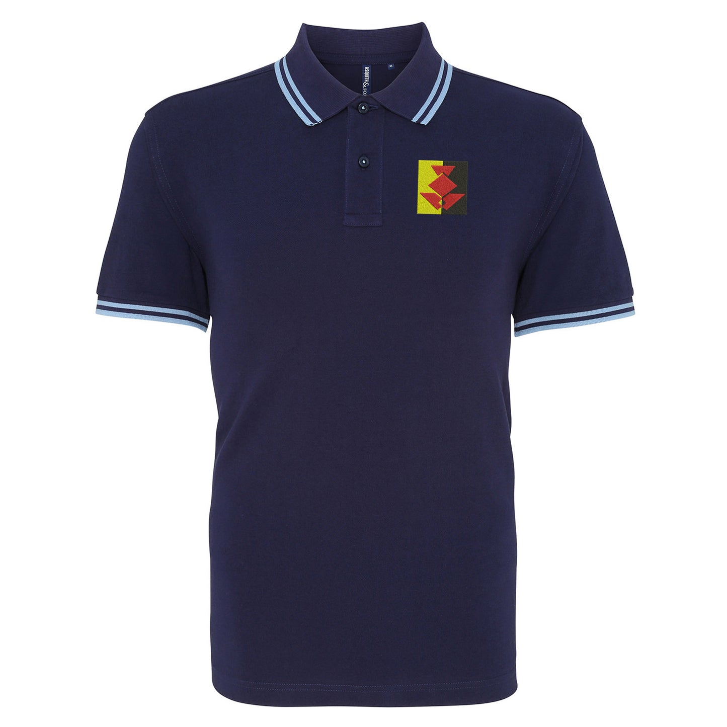 Retro Partick 1990 Embroidered Tipped Polo Shirt