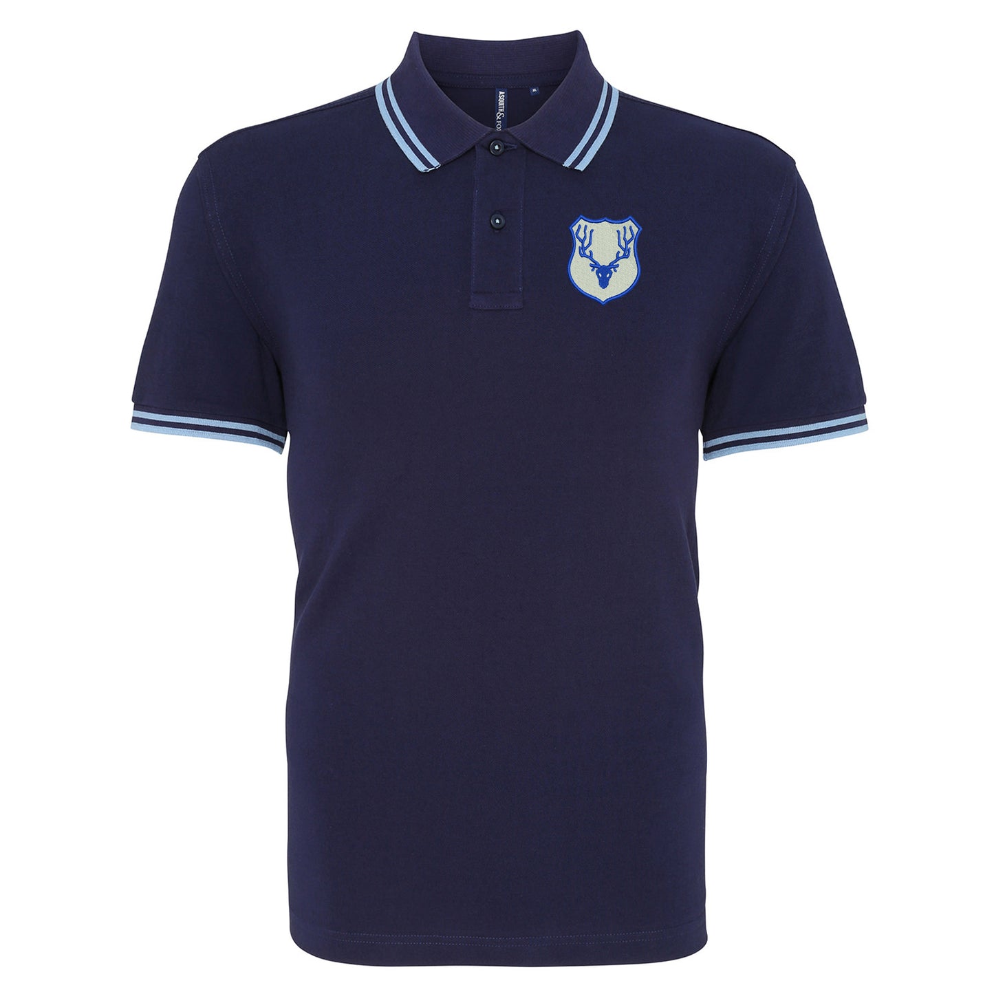 Retro Ross County Embroidered Tipped Polo Shirt