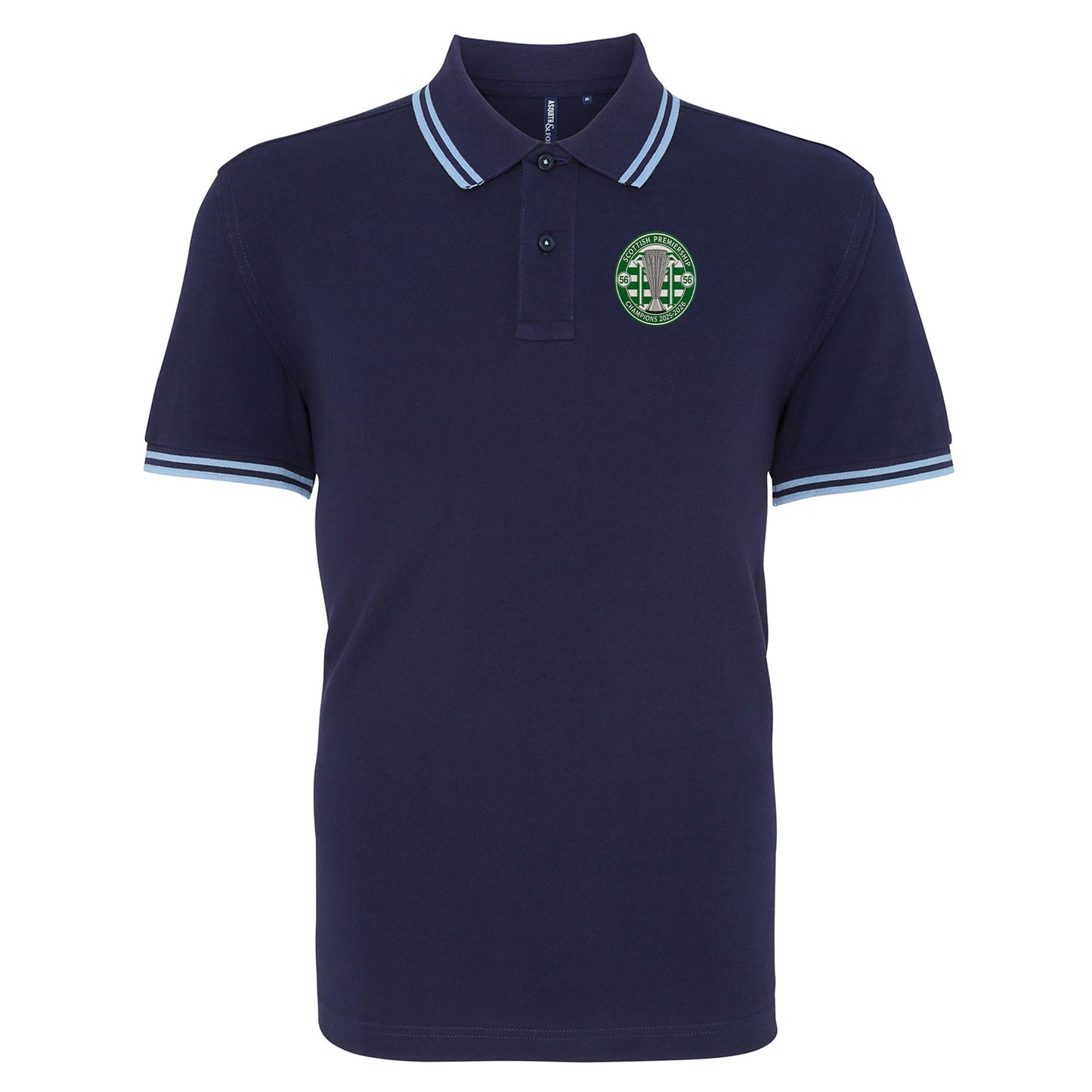 Celtic Scottish Champions-2025-2026 Tipped Polo Shirt 