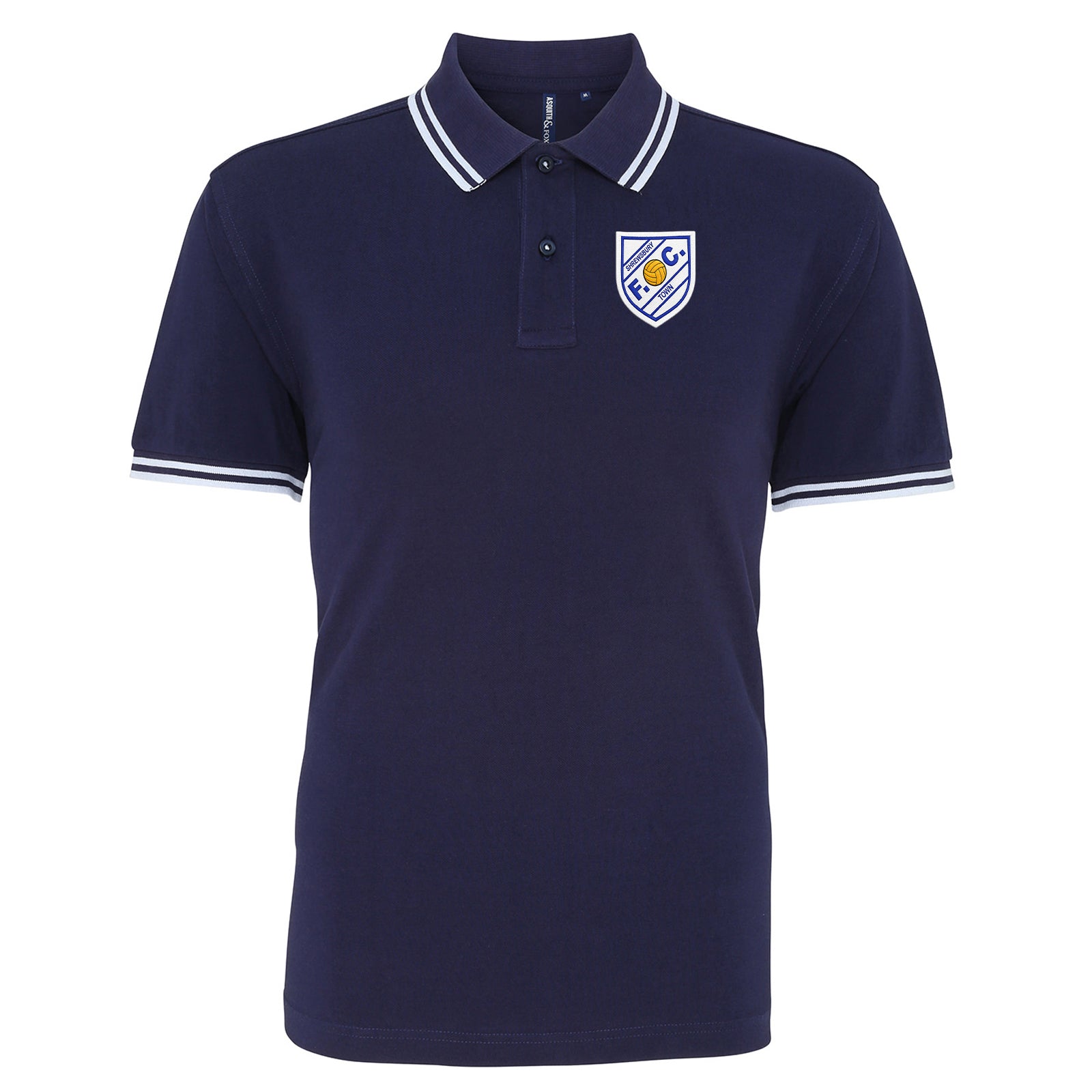 Old School Shrewsbury Town Football Tipped Polo Shirt