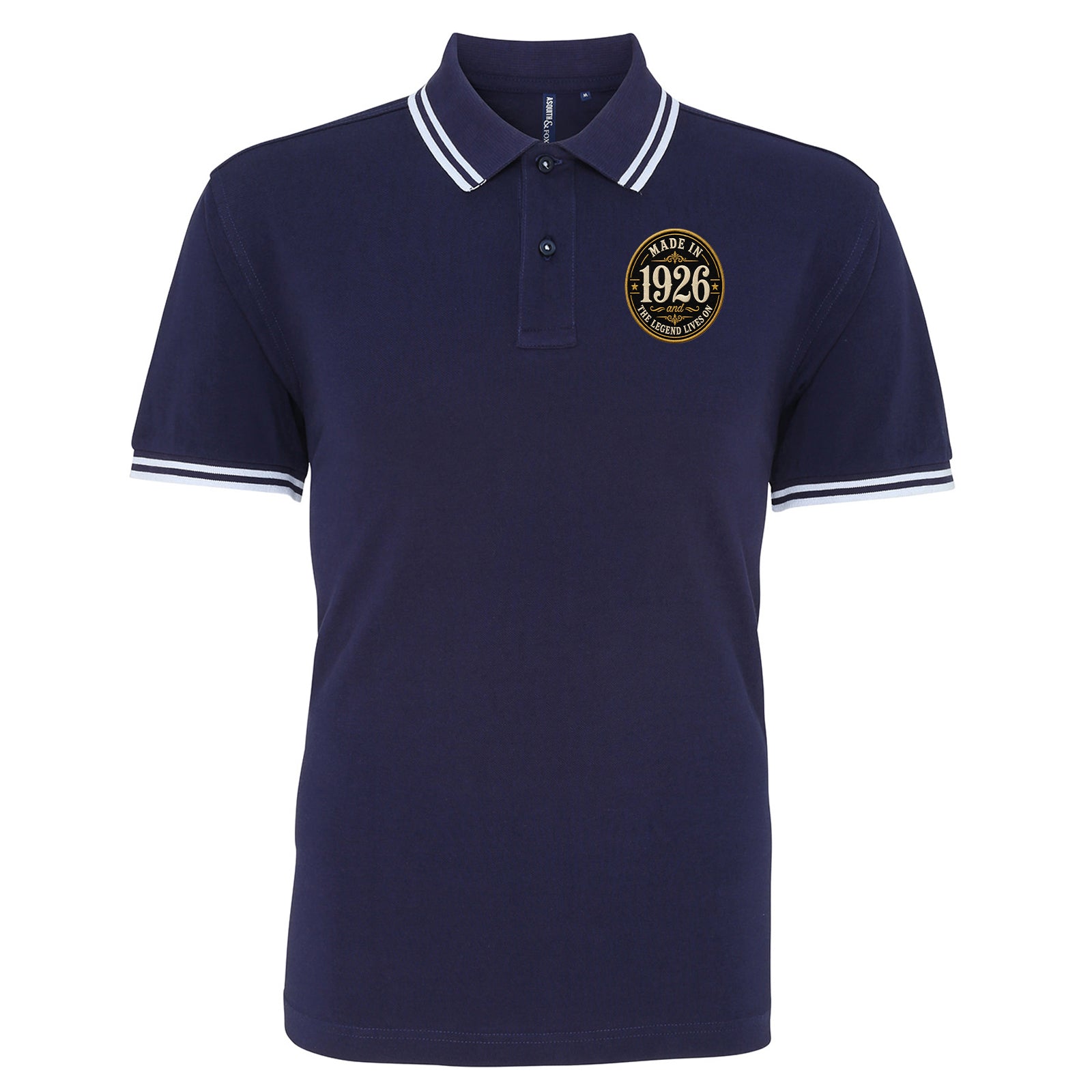Made in 1926 Birthday Tipped Polo Shirt 