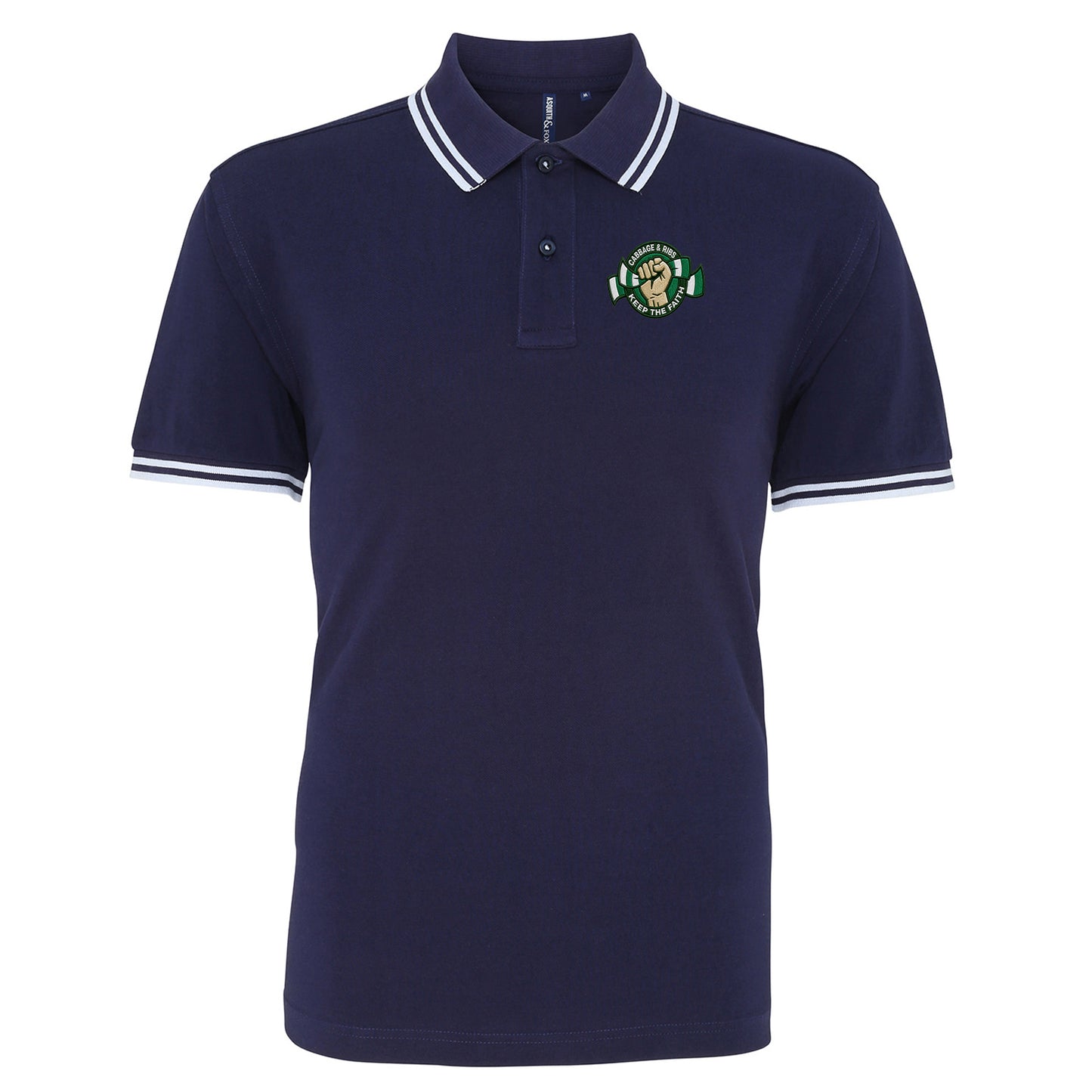 Hibernian Fans Football Tipped Polo Shirt 