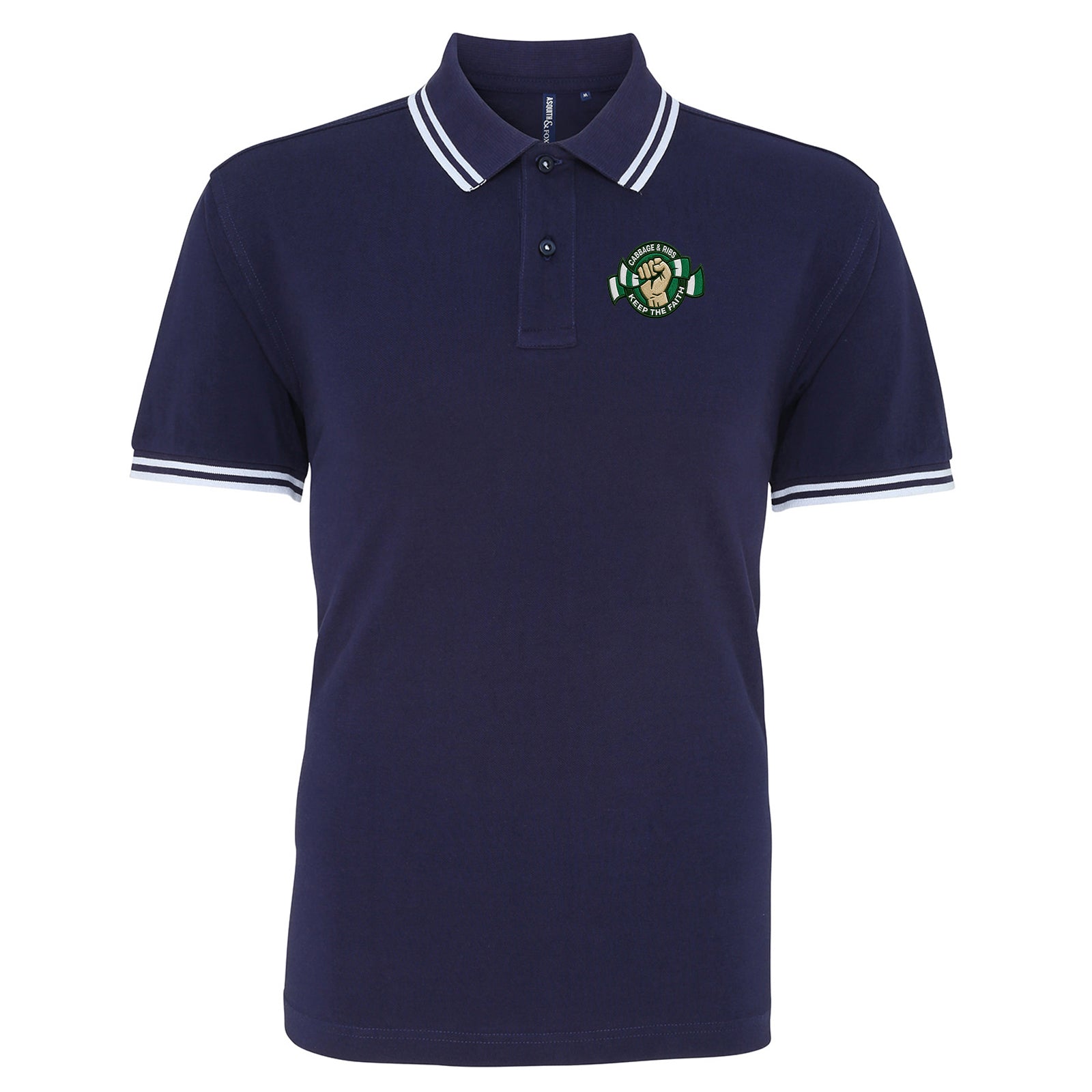 Hibernian Fans Football Tipped Polo Shirt 
