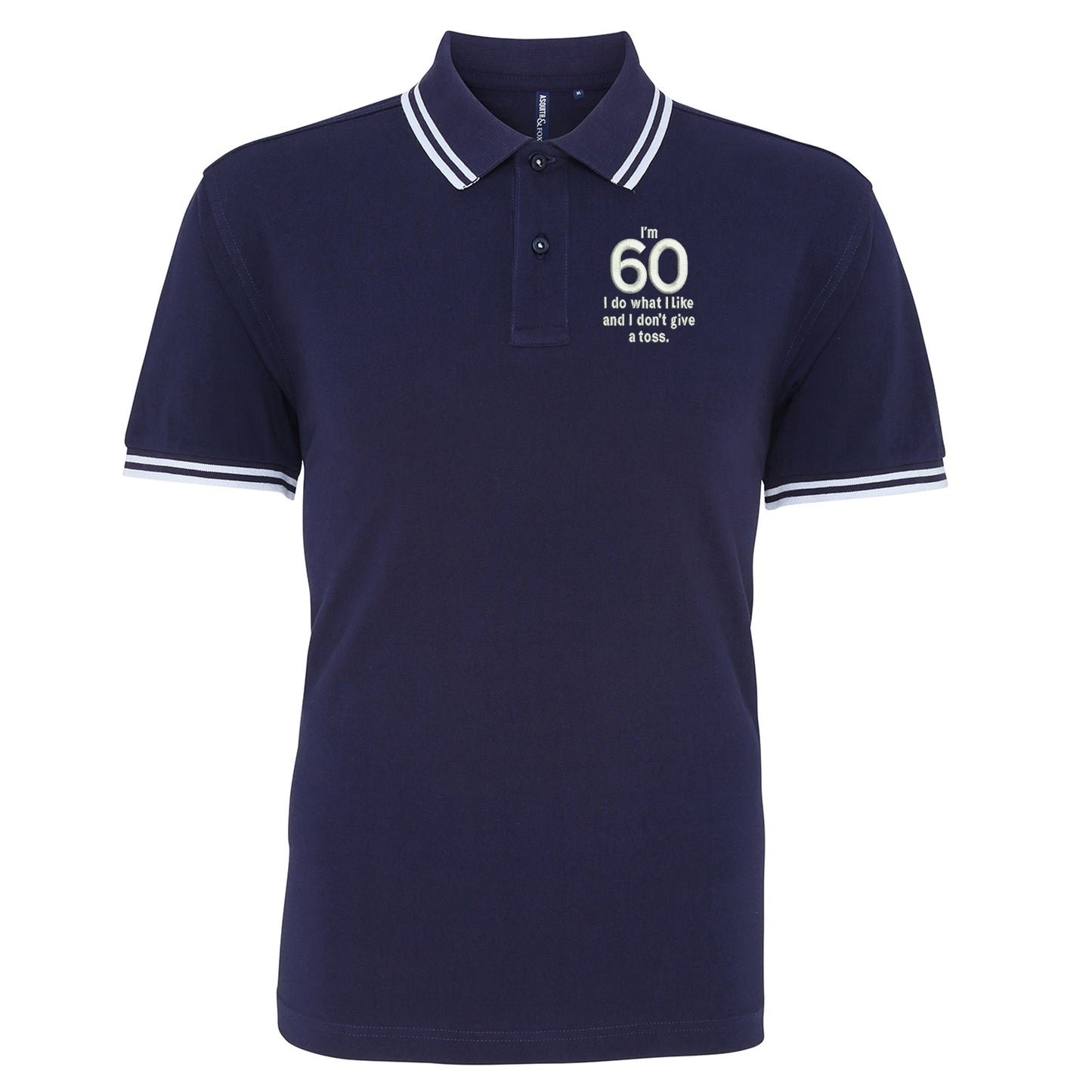 60th Birthday Tipped Polo Shirt