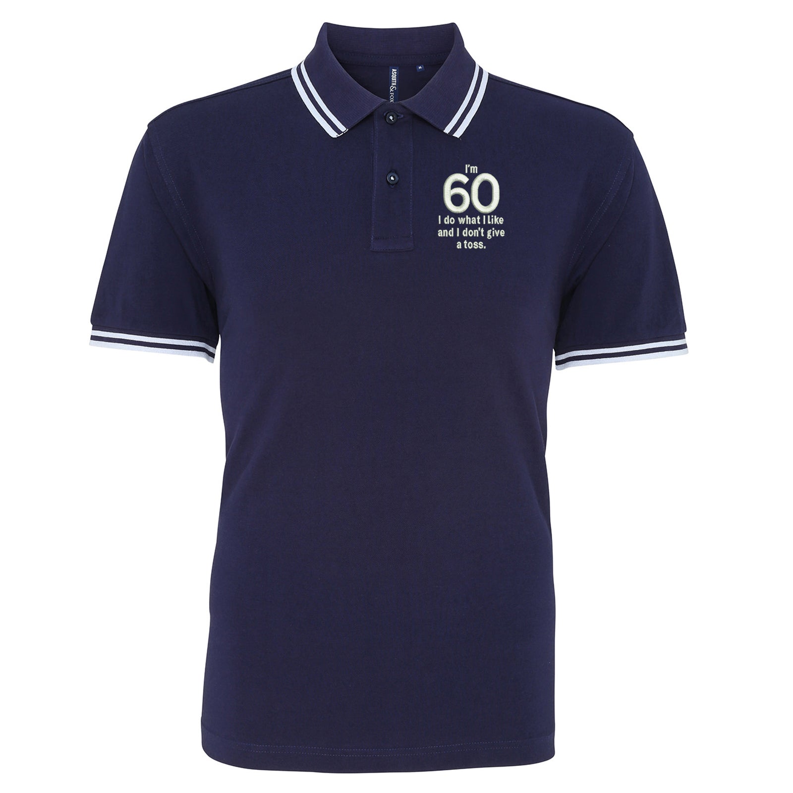 60th Birthday Tipped Polo Shirt