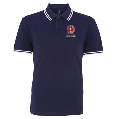 Hearts Scottish Champions Football Tipped Polo Shirt