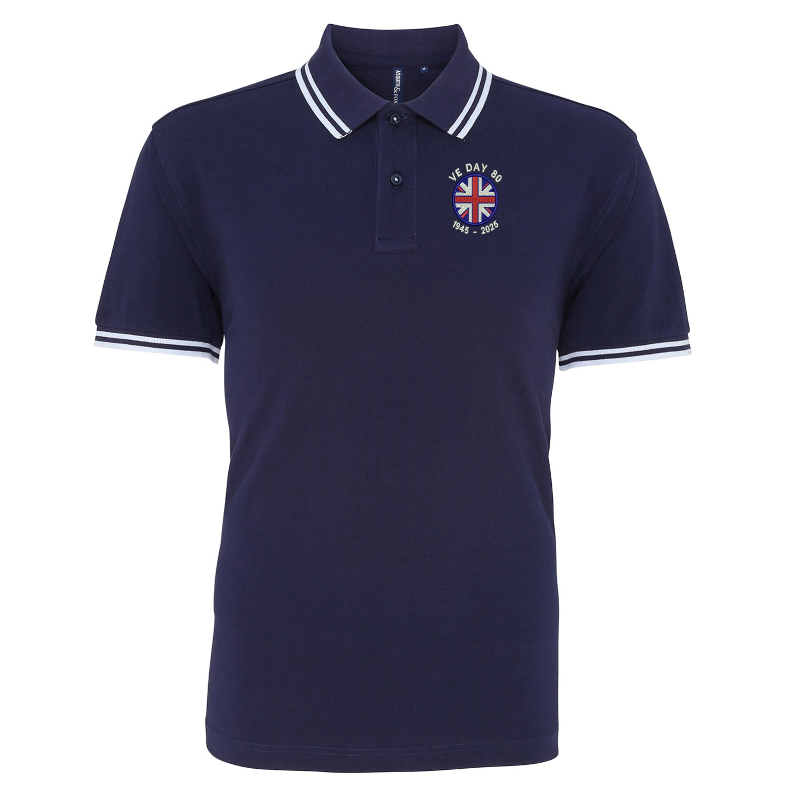 VE Day 80 1945-2025 Tipped Polo Shirt