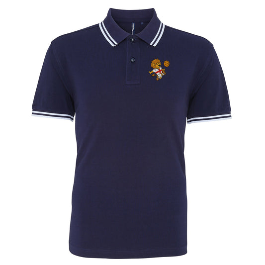 England World Cup Willie 1966 Tipped Polo Shirt