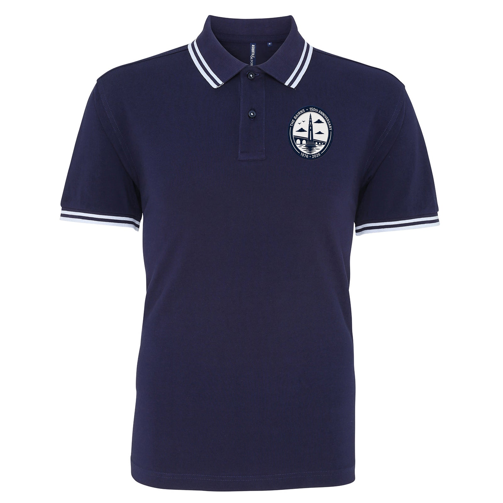 Falkirk 150th Anniversary Tipped Polo Shirt