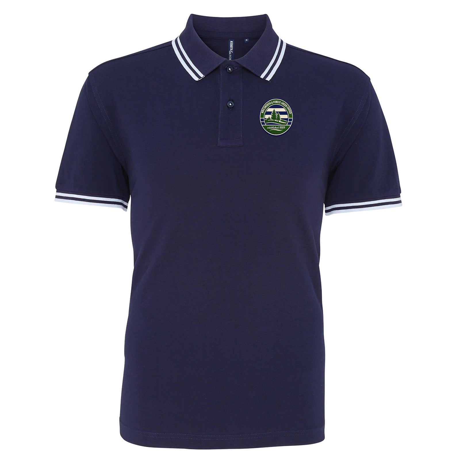Retro Forest Green Rovers Tipped Polo Shirt
