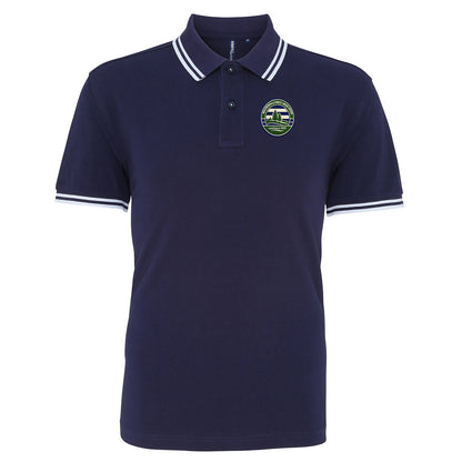 Retro Forest Green Rovers Tipped Polo Shirt