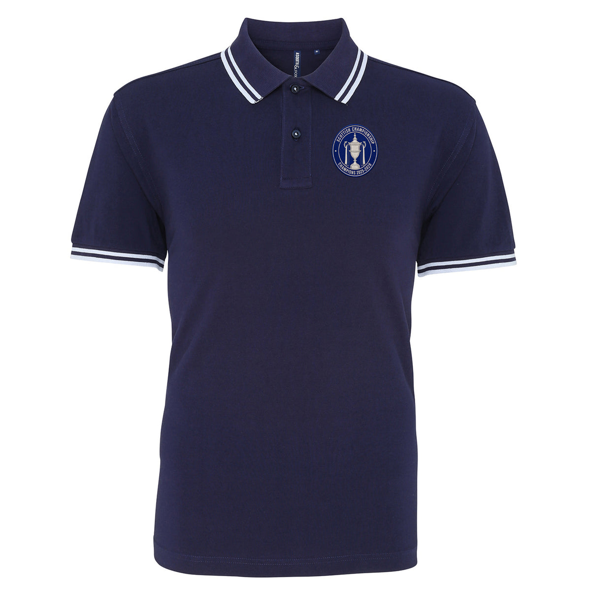 St Johnstone Scottish Champions 2025-2026 Tipped Polo Shirt