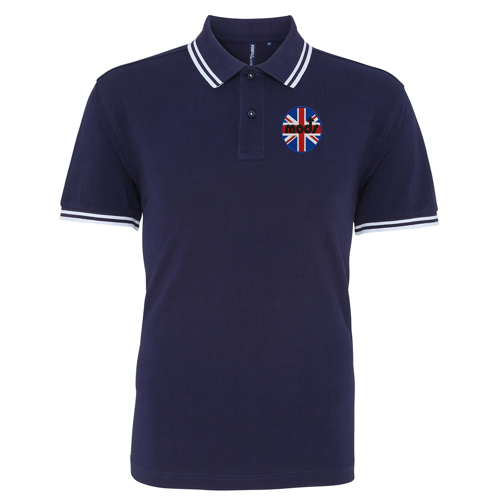 Mods Union Jack Tipped Polo Shirt