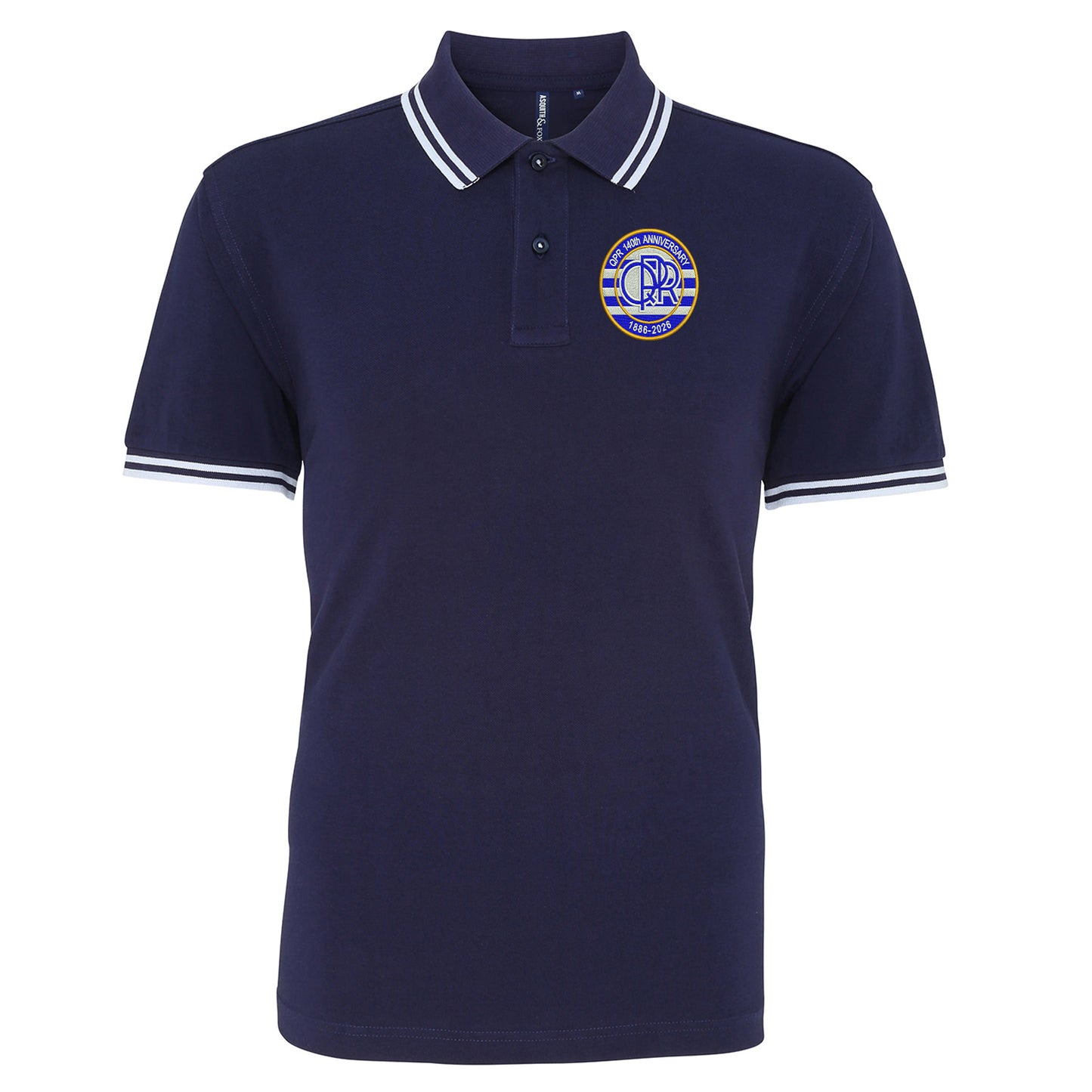 QPR 140th Anniversary 1886-2026 Embroidered Tipped Polo Shirt