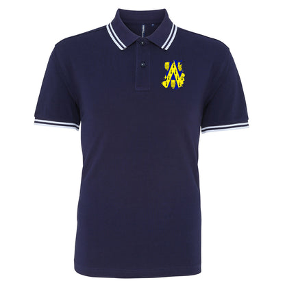 Shropshire Flag Map Embroidered Tipped Polo Shirt
