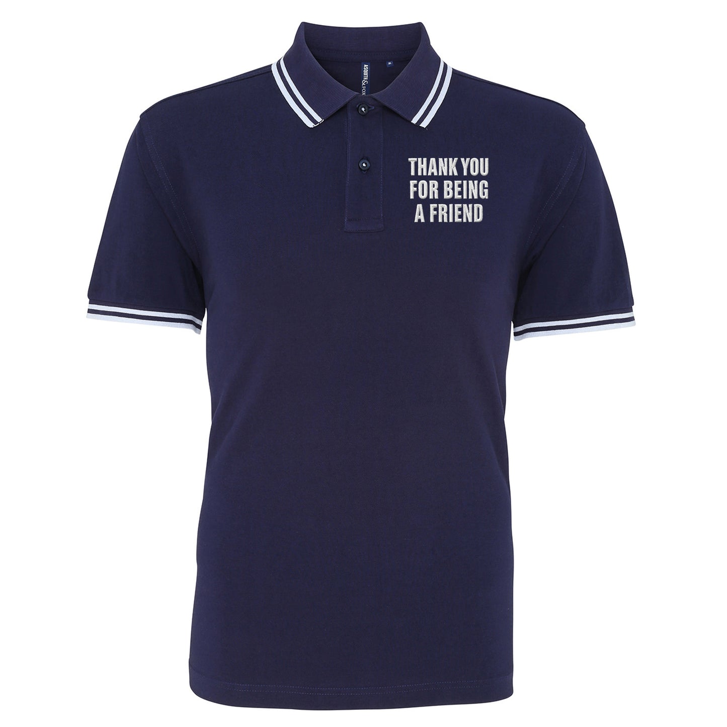 Thank You for Being a Friend Tipped Polo Shirt