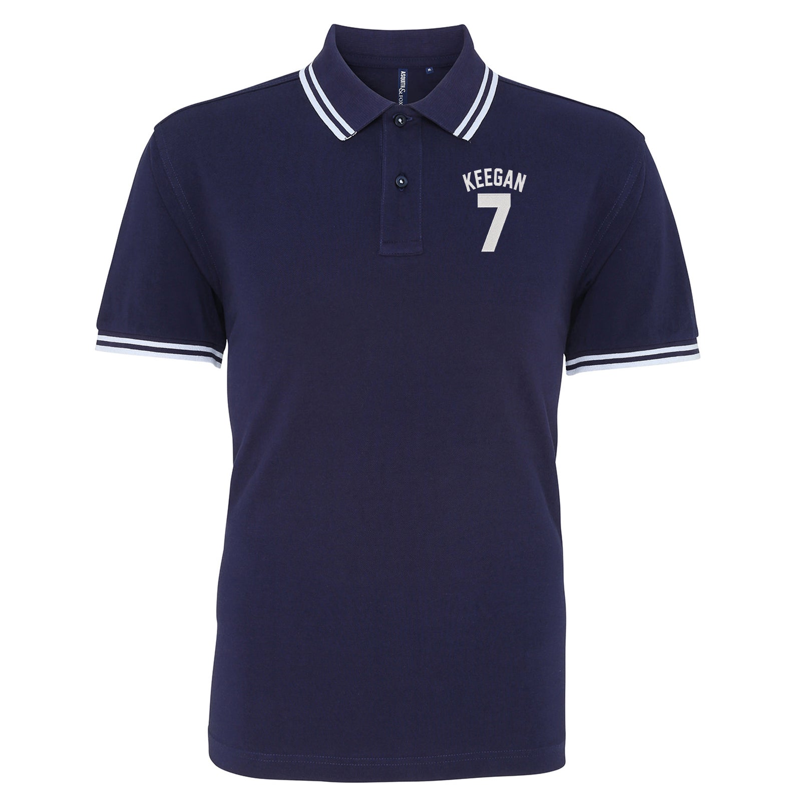 Kevin Keegan Football Tipped Polo Shirt 