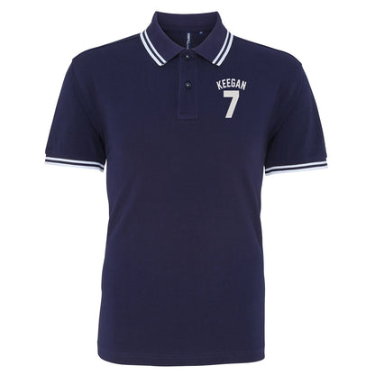 Kevin Keegan Football Tipped Polo Shirt 