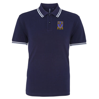 Retro Shrewsbury 1993 Embroidered Tipped Polo Shirt