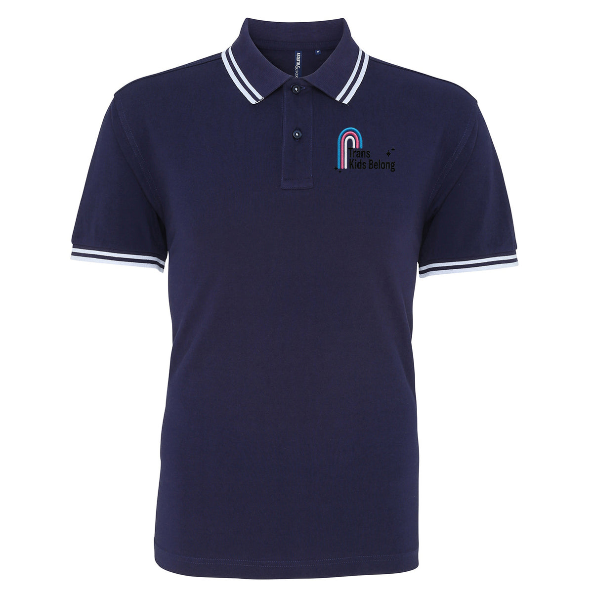 Trans Kids Belong Tipped Polo Shirt