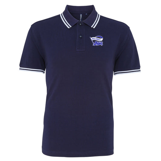 Classic Millwall Football Tipped Polo Shirt 
