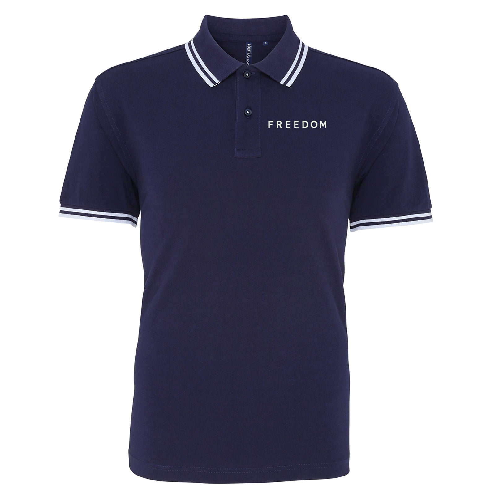 Freedom Charlie Kirk Tipped Polo Shirt