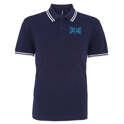 No Nay Never Union Jack Embroidered Tipped Polo Shirt