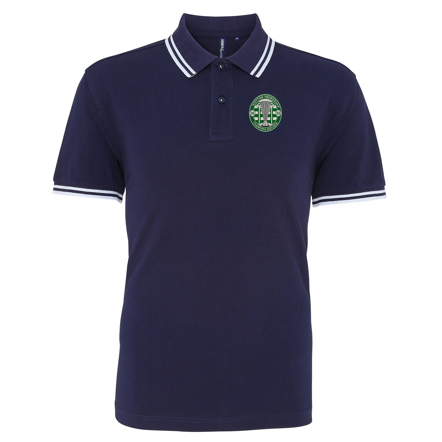 Celtic Scottish Champions-2025-2026 Tipped Polo Shirt 