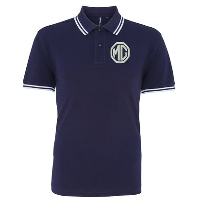 MG Embroidered Tipped Polo Shirt