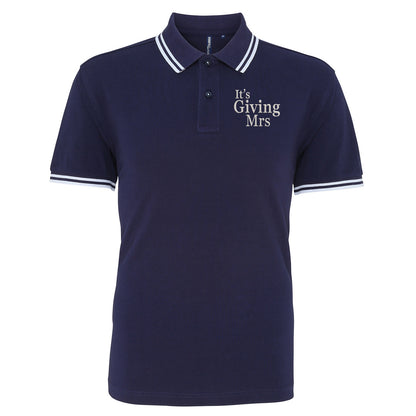 It's Giving Mrs Tipped Polo Shirt