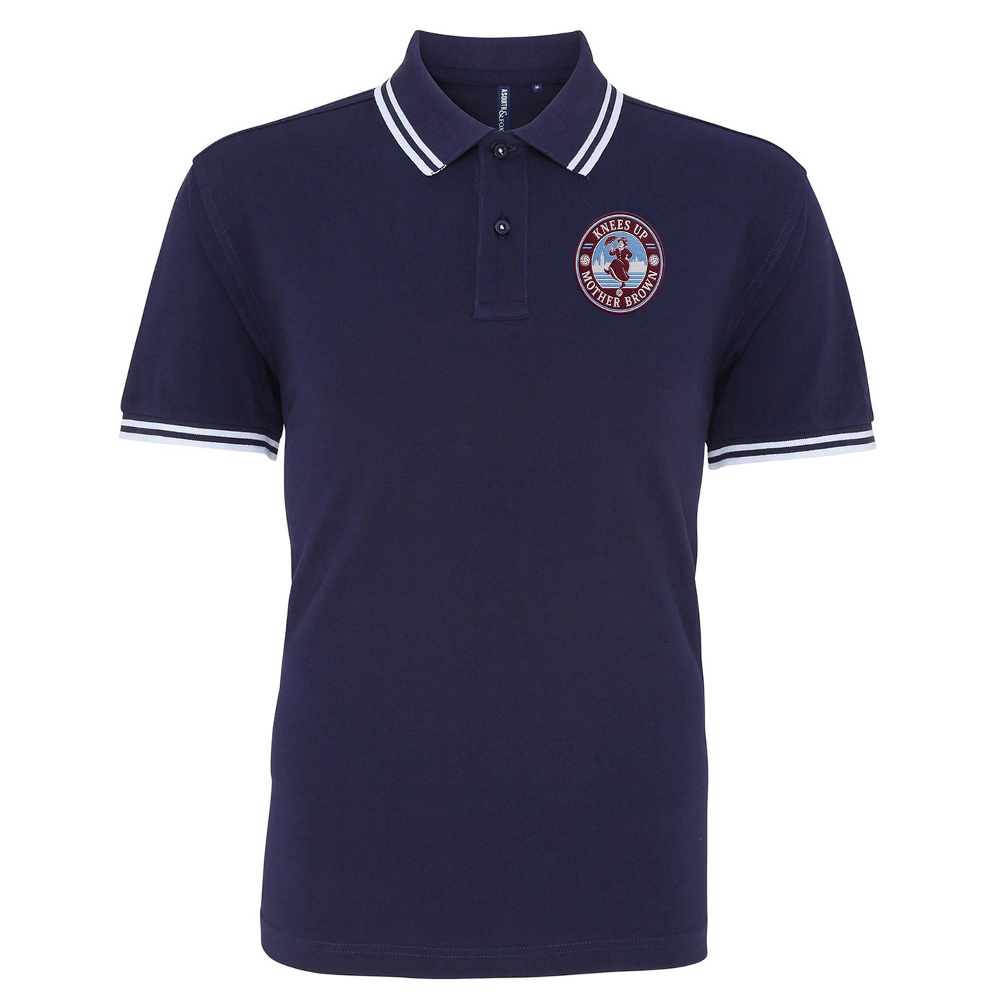 Knees Up Mother Brown West Ham KUMB Tipped Polo Shirt 