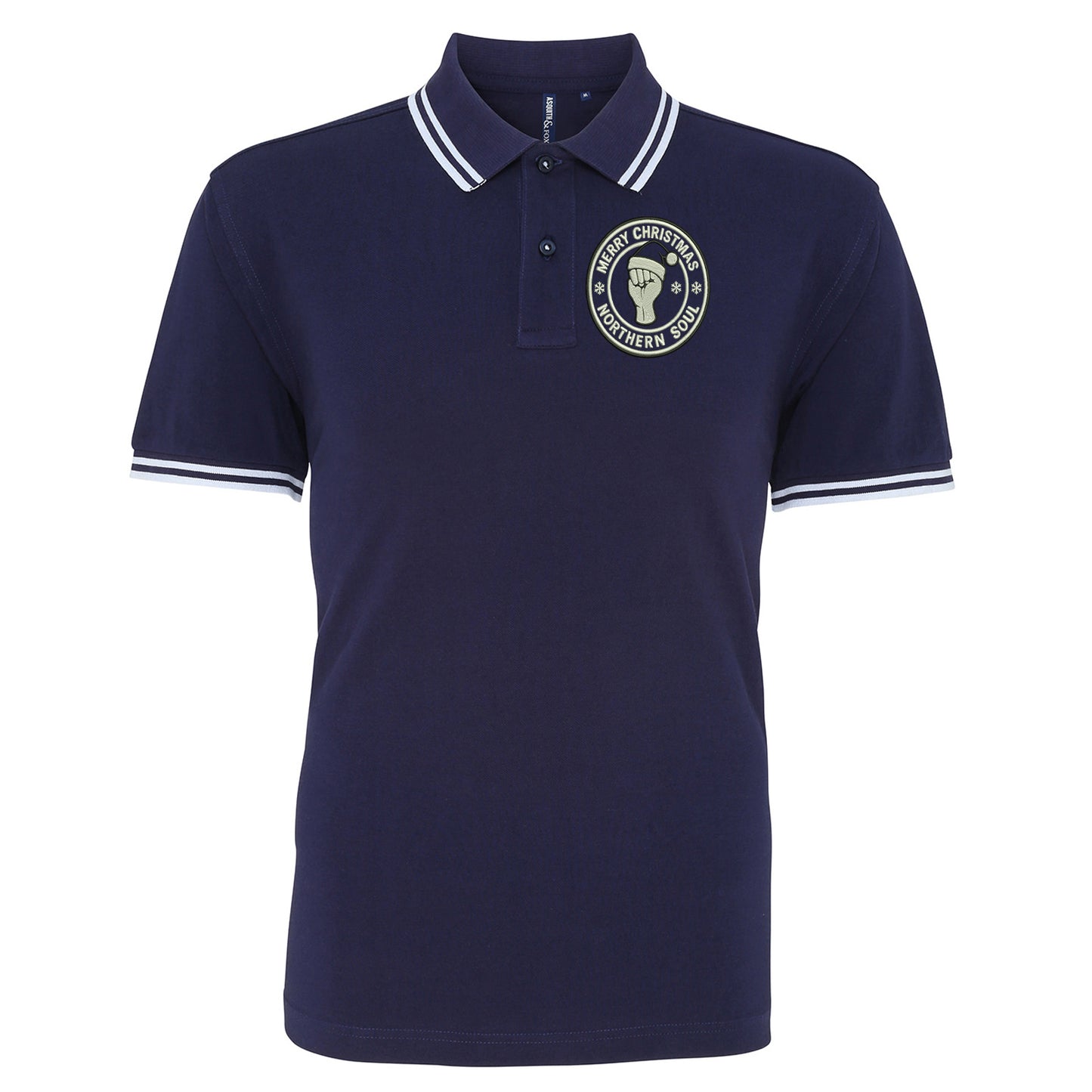 Northern Soul Christmas Tipped Polo Shirt