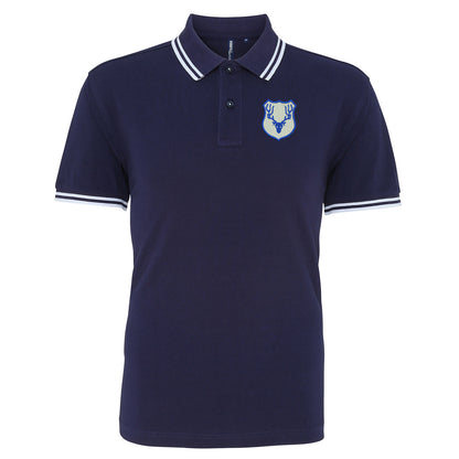 Retro Ross County Embroidered Tipped Polo Shirt