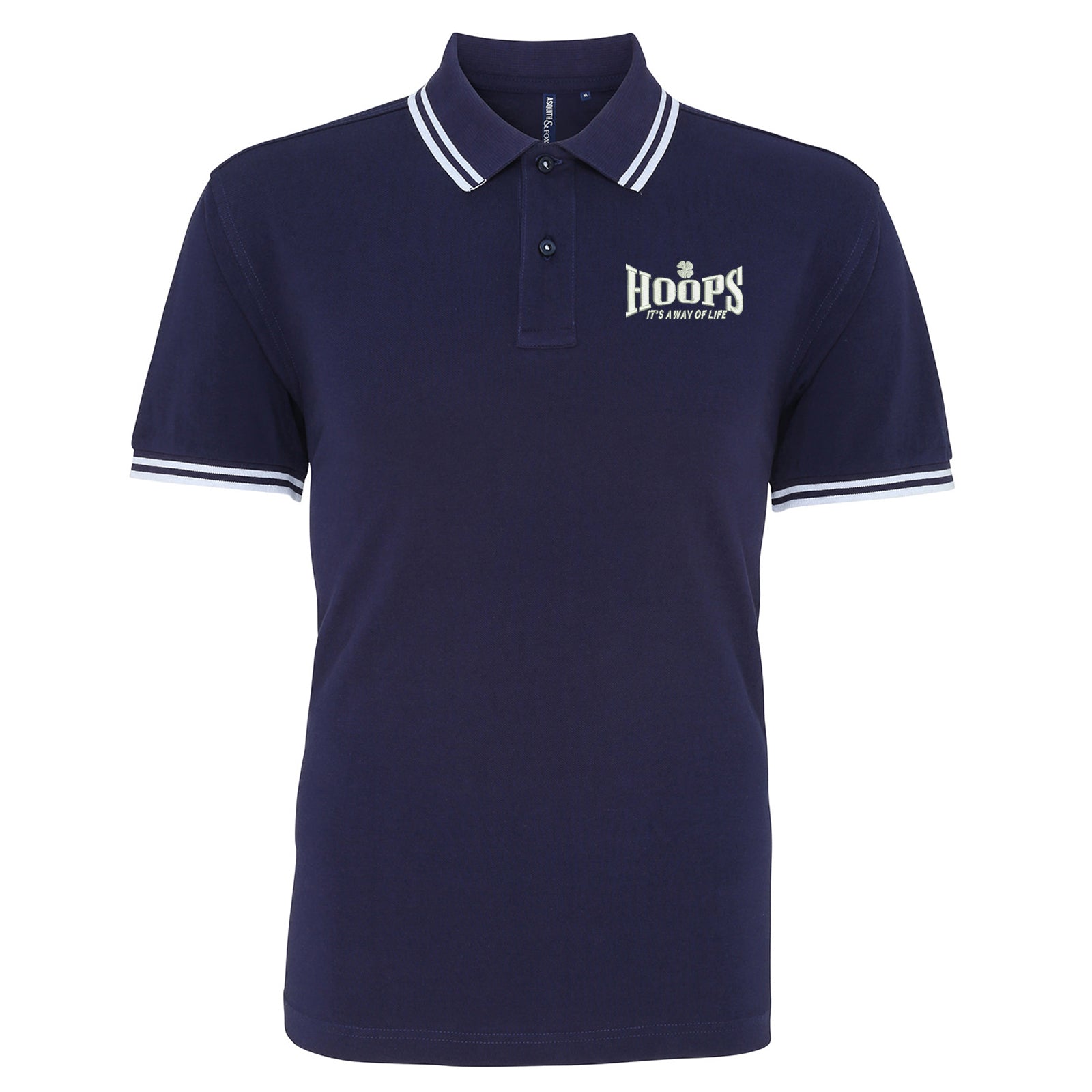 Hoops Its a Way of Life Tipped Polo Shirt