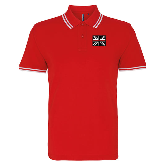 Thin Red Line Union Jack Tipped Polo Shirt