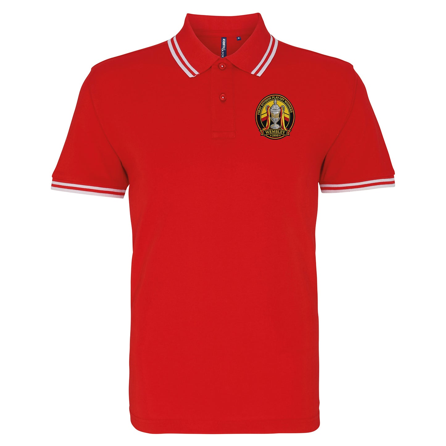 Watford Retro Play Off Winners Tipped Polo Shirt 