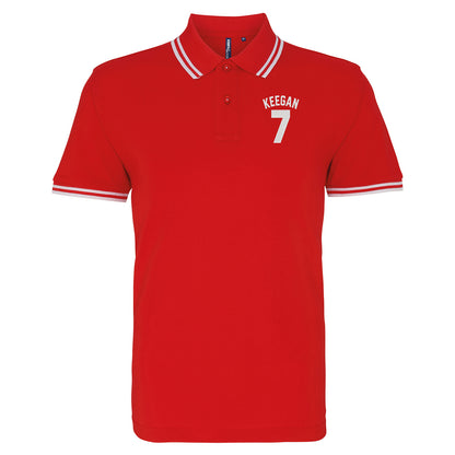 Kevin Keegan Football Tipped Polo Shirt 