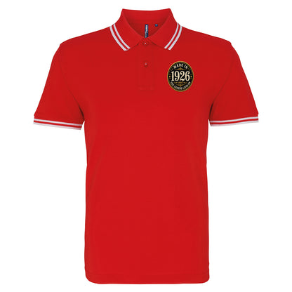 Made in 1926 Birthday Tipped Polo Shirt 