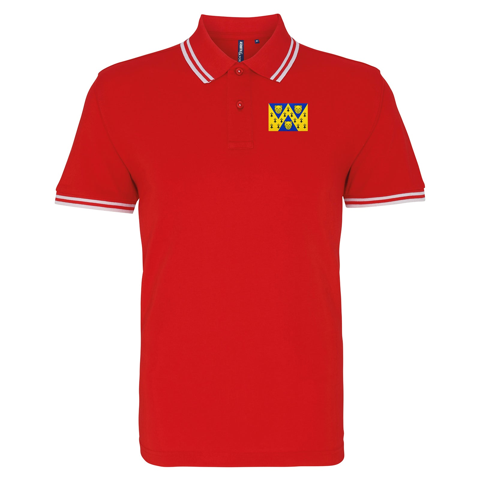 Flag of Shropshire Tipped Polo Shirt
