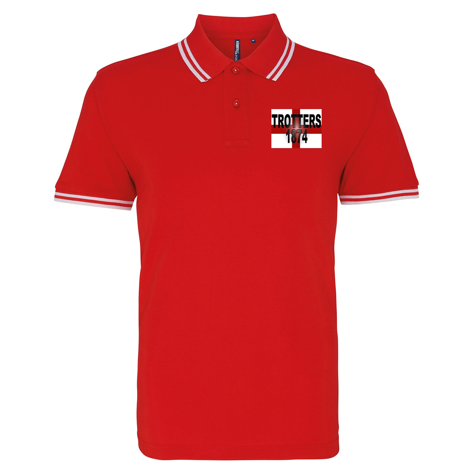Trotters 1874 England Flag Polo Shirt