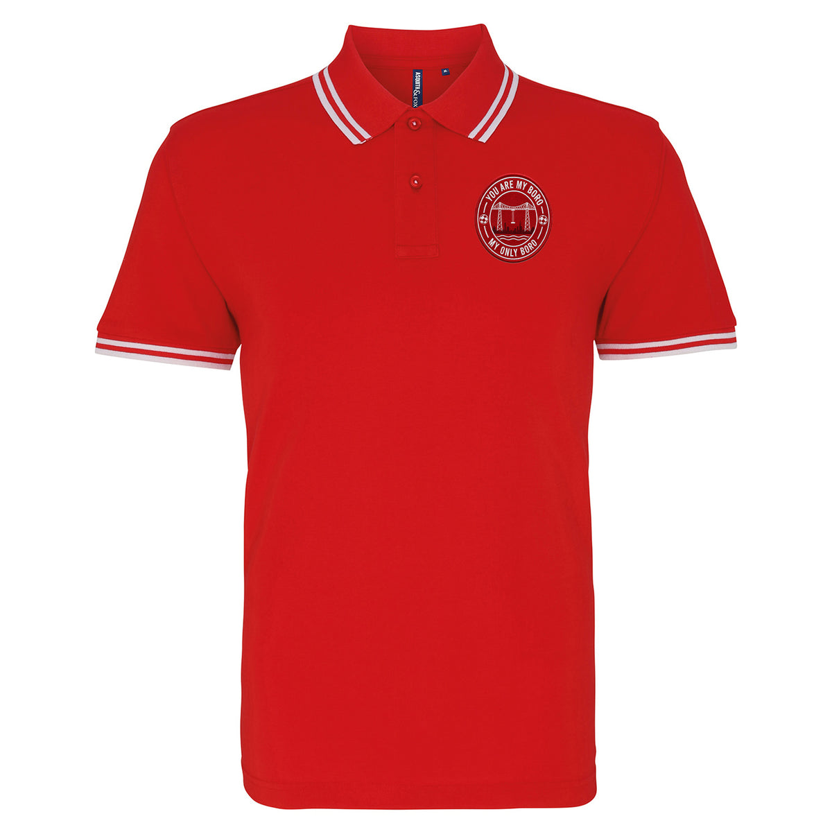 You Are My Boro My Only Boro Tipped Polo Shirt 