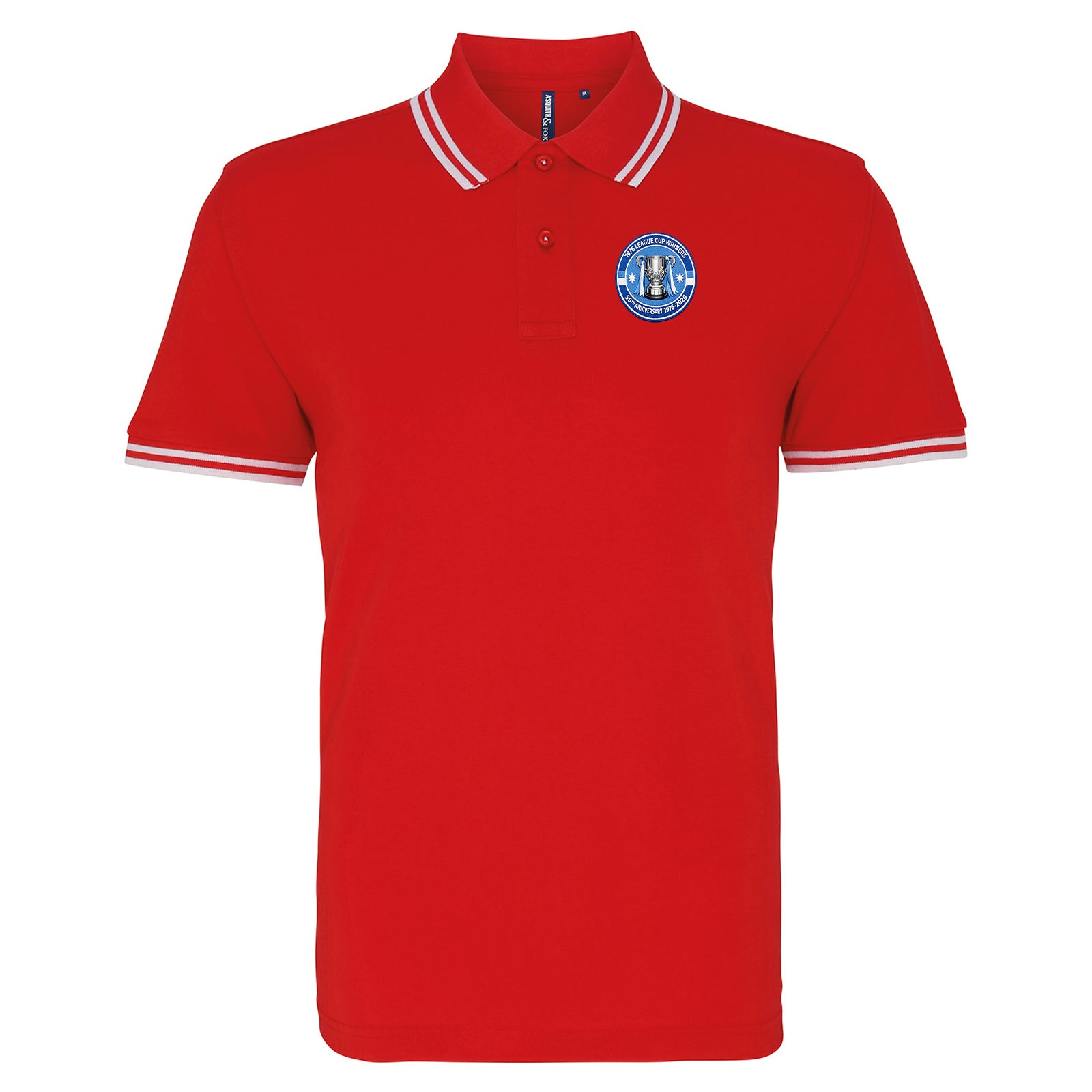Man City League Cup 1975-1976 Tipped Polo Shirt