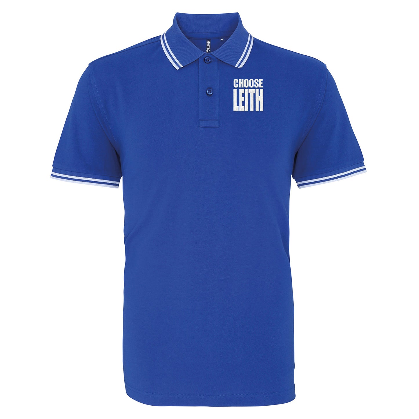 Hibs FC Choose Leith Football Tipped Polo Shirt
