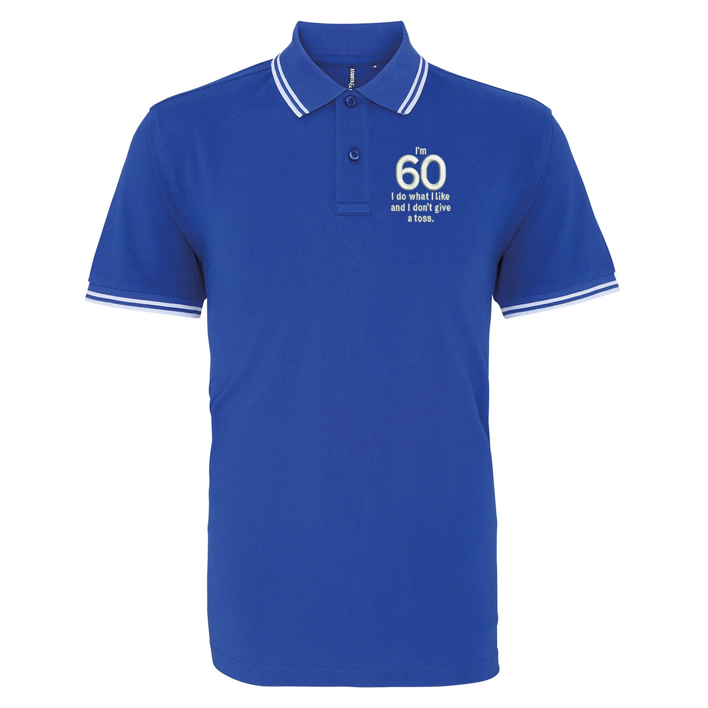 60th Birthday Tipped Polo Shirt