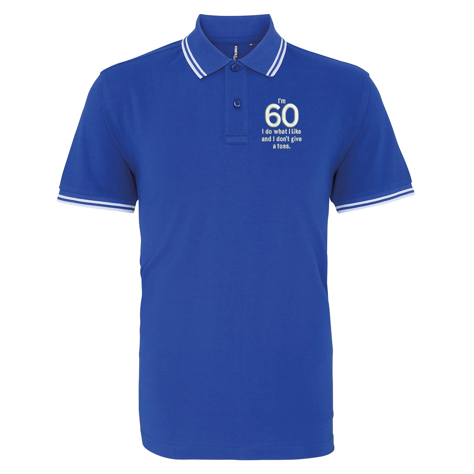 60th Birthday Tipped Polo Shirt