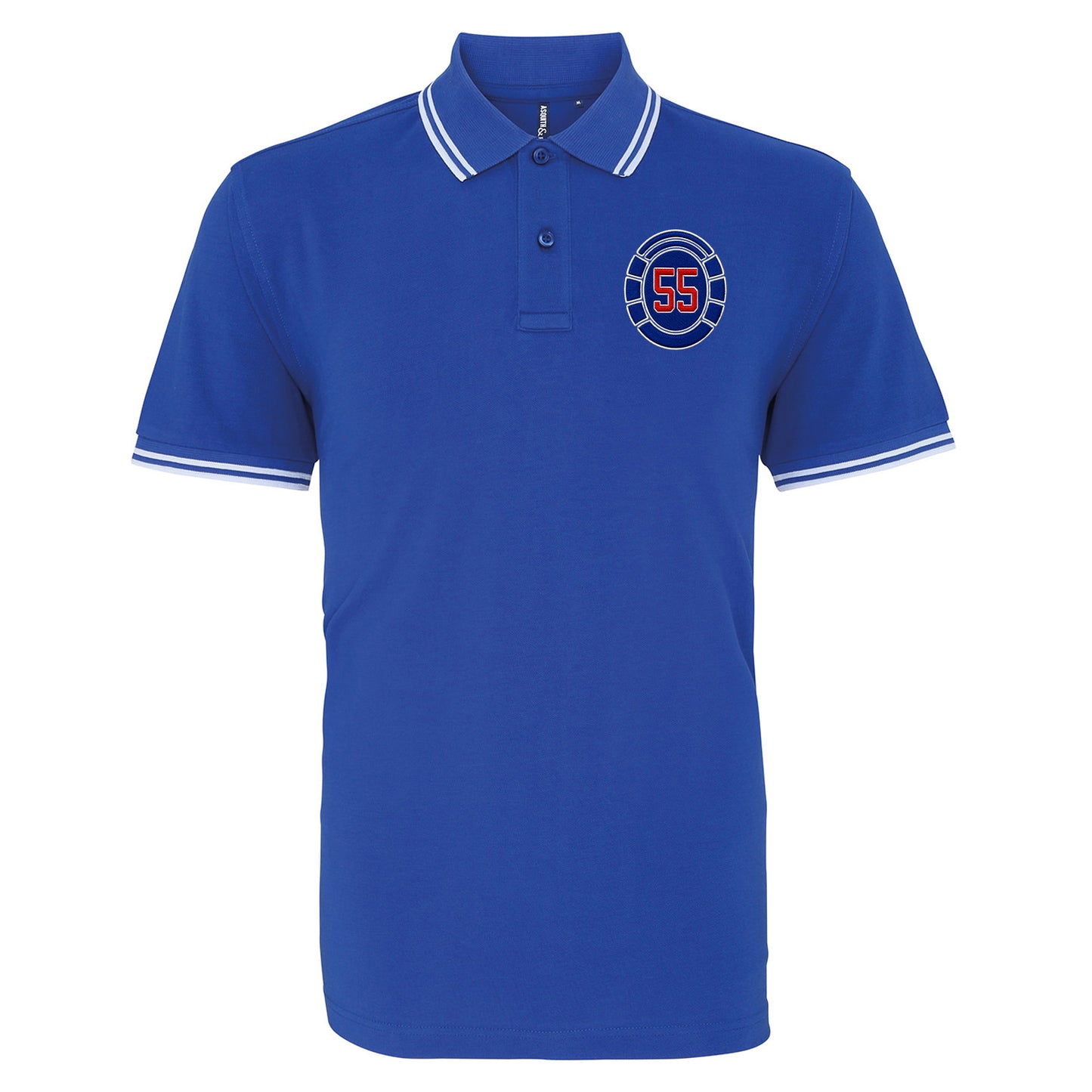 Glasgow Rangers 55 Time Champions Tipped Polo Shirt